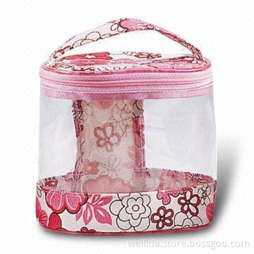 Polyester Cosmetic Bag in Unique Design, Sized 13.5 x 9.5 x 13cm